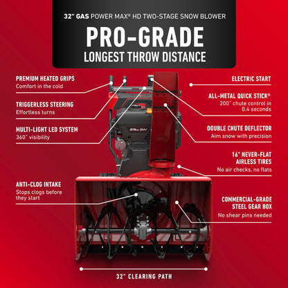 Toro 32'' Power Max HD 1232 Gas Snow Blower (39963)